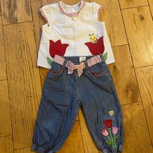 Gymboree Bumblebee and Tulip Outfit